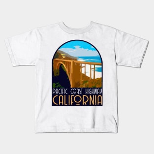 Pacific Coast Highway Decal Kids T-Shirt